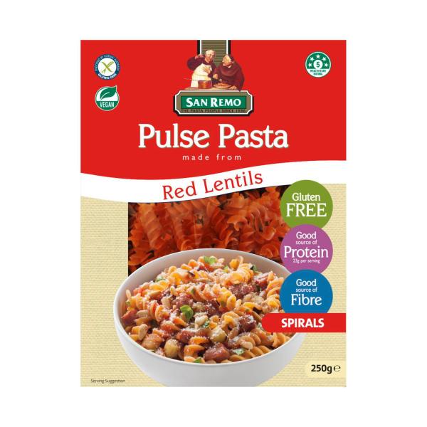 Red Lentils Spirals Pulse Pasta