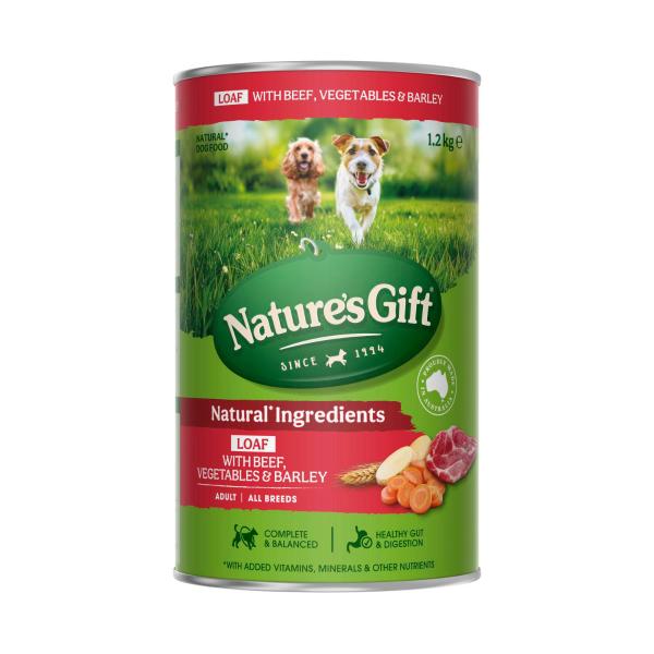 Adult All Breeds Wet Dog Food Loaf Beef - Barley & Vegetables