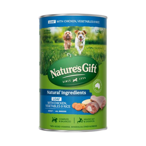 Adult All Breeds Wet Dog Food Loaf Chicken Rice & Vegetables