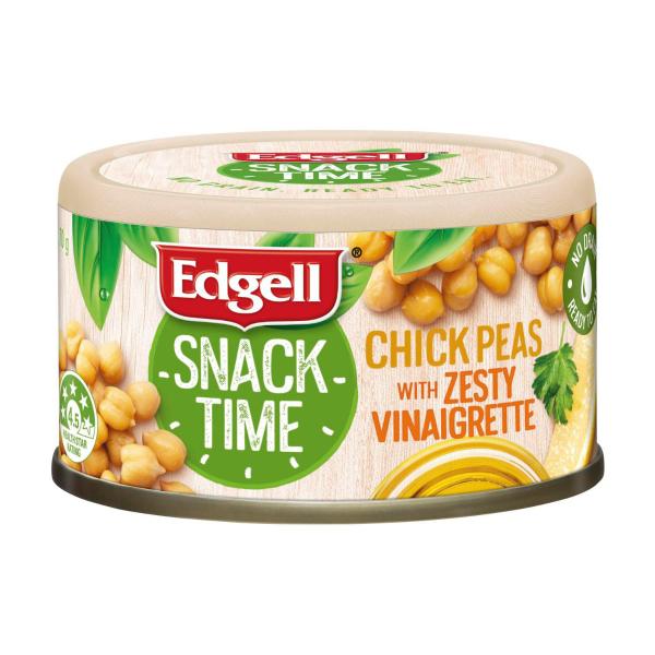 Snack Time Chick Peas With Zesty Vinaigrette