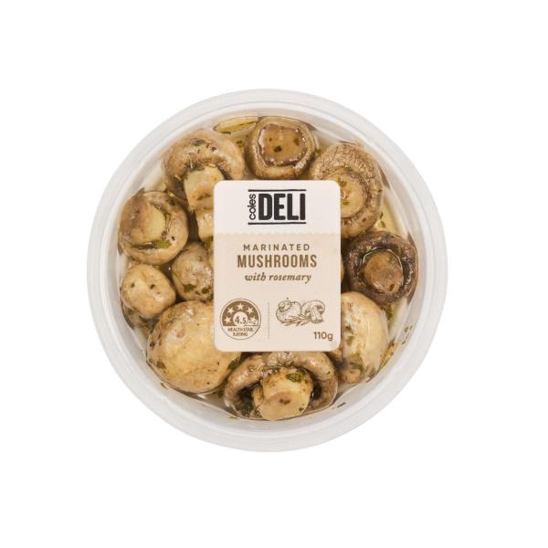 Marinated Whole Button Mushrooms With Rosemary
