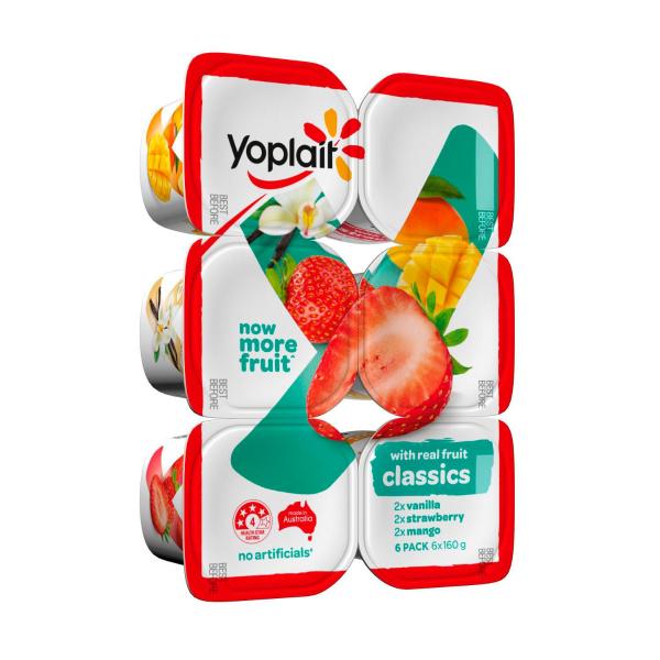 Classic Yoghurt Vanilla Strawberry Mango 6 Pack