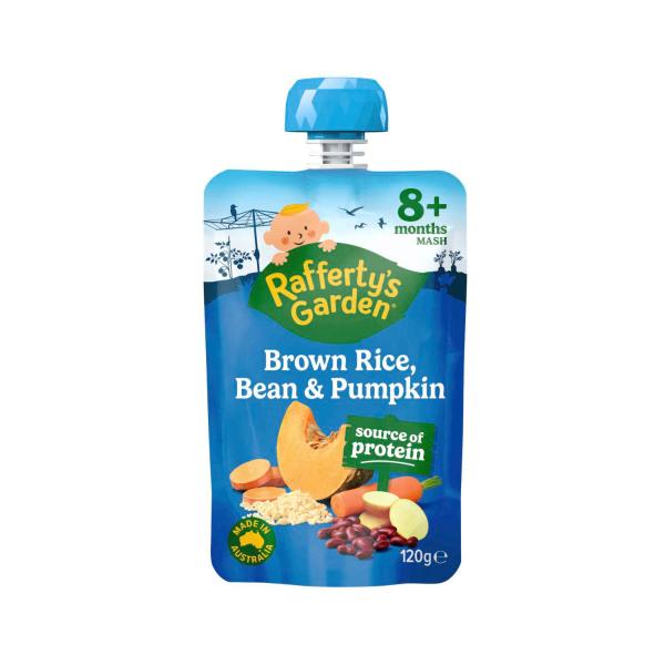 Brown Rice Bean & Pumpkin Baby Food Pouch 8+ Months