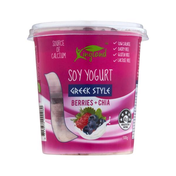 Dairy Free Berries & Chia Seeds Greek Style Yoghurt