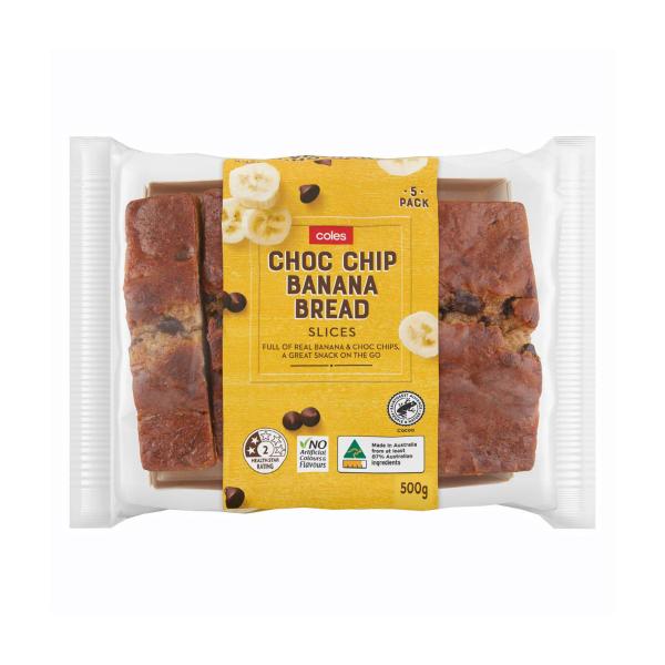 Choc Chip Banana Bread Slices 5 Pack