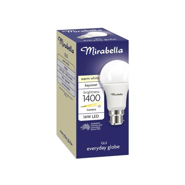 Gls BC Globe Warm White Led 14w 1400 Lumens