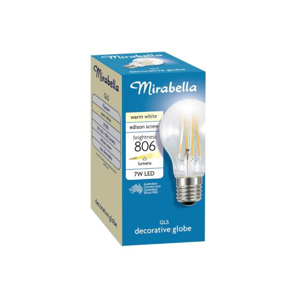 Gls Es Globe Warm White Filament Led 7w 806 Lumens