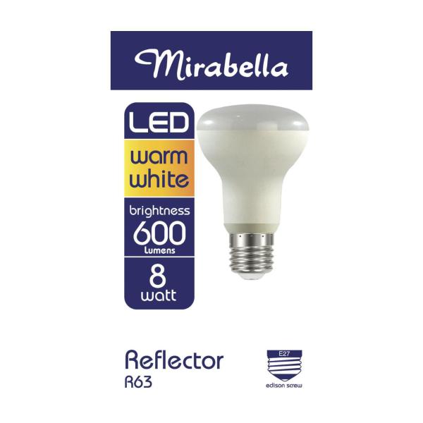 Reflector R63 Es Globe Warm White Led 8w 600 Lumens