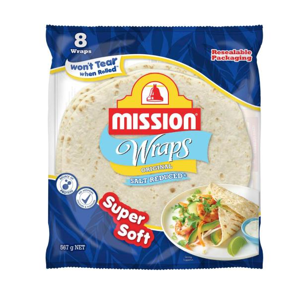 Salt Reduced Wraps 8 Pack