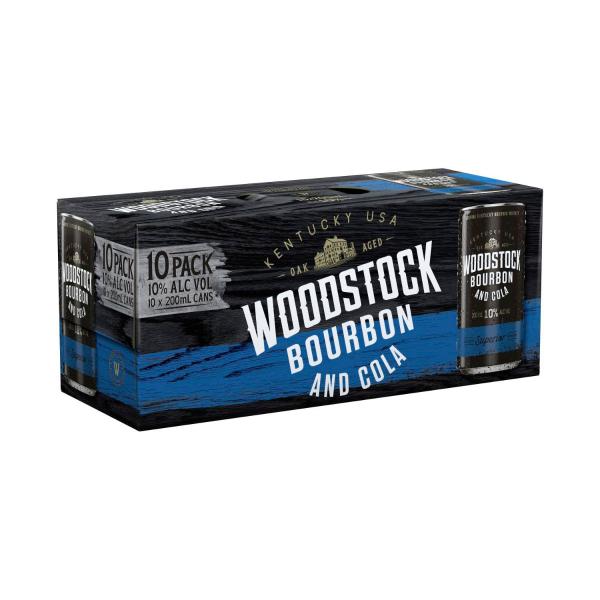 Bourbon & Cola 10% Cans 200ml 10pk