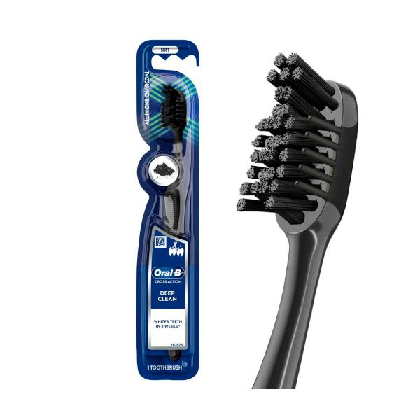 Cross Action Charcoal Whitening Toothbrush
