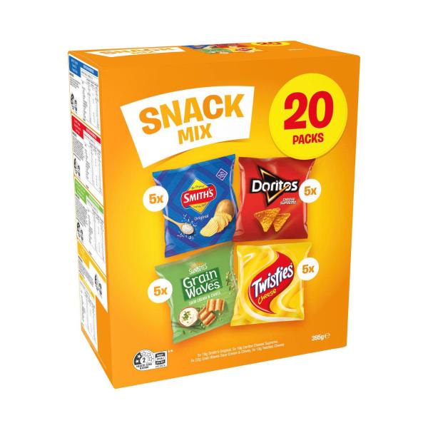 Snack Chips Mix Lunchbox Snacks Multipack Assorted 20 Pack