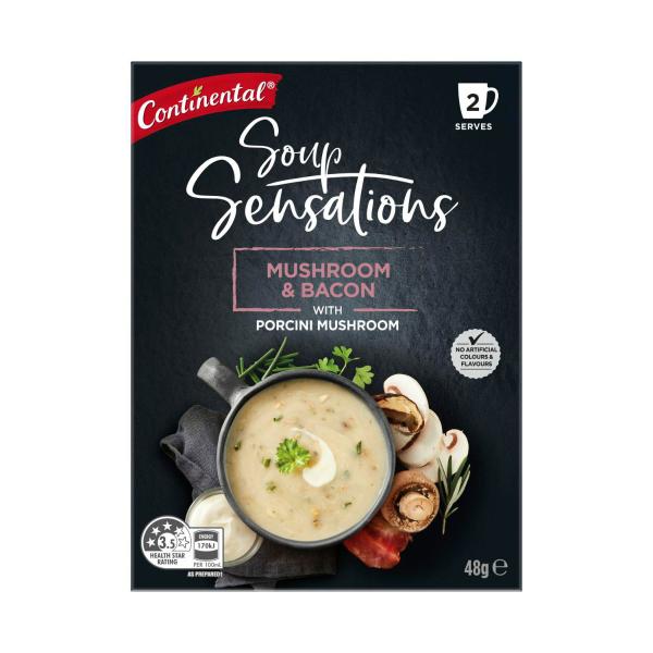 Sensation Mushroom Bacon Soup Serves 2