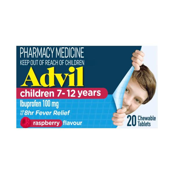 Children 7-12 Years Ibuprofen Pain & Fever Relief Chewable Tablets