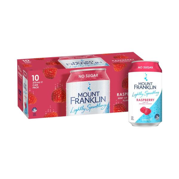 Lightly Sparkling Water Raspberry Multipack Cans 375ml