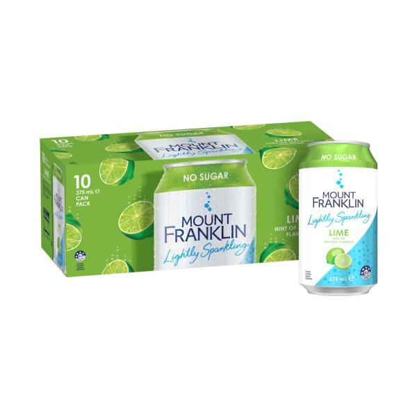 Lightly Sparkling Water Lime Multipack Cans 375ml