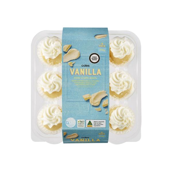 Vanilla Mini Cupcakes 9 Pack