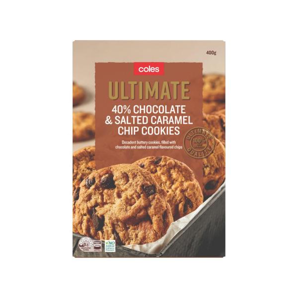 Ultimate 40% Chocolate & Salted Caramel Chip Cookies