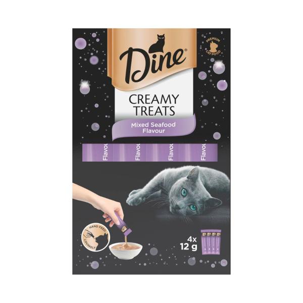 Creamy Treats Cat Treats Mixed Seafood Flavour 4x12g Sachets