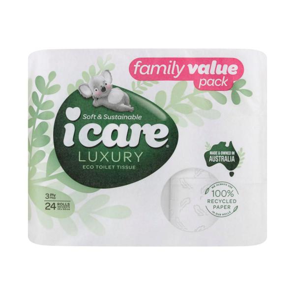 Luxury Eco 3ply Toilet Tissue 24 Pack