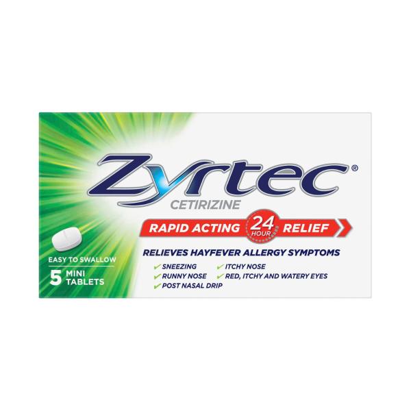 Rapid Acting Hayfever Allergy Relief Antihistamine Mini Tablets