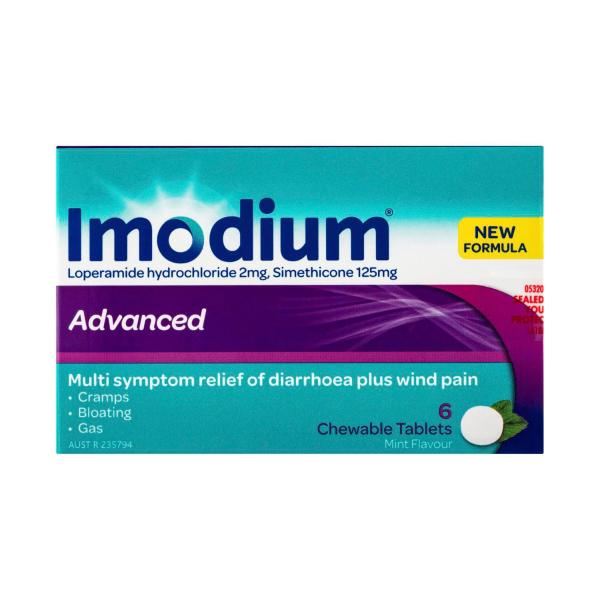 Advanced Diarrhoea Plus Wind Pain Relief Chewable Tablets
