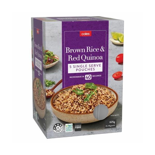 Microwavable Brown Rice & Quinoa Pouch 5pack
