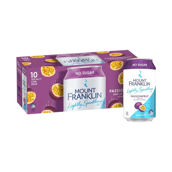 Lightly Sparkling Water Passionfruit Multipack Cans 375ml