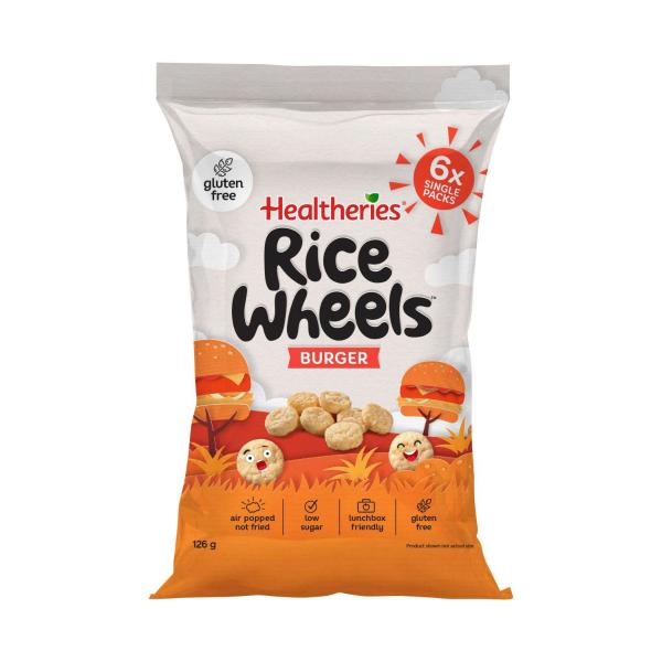Rice Wheels Burger Multipack Gluten Free Lunchbox Snacks 6x21g