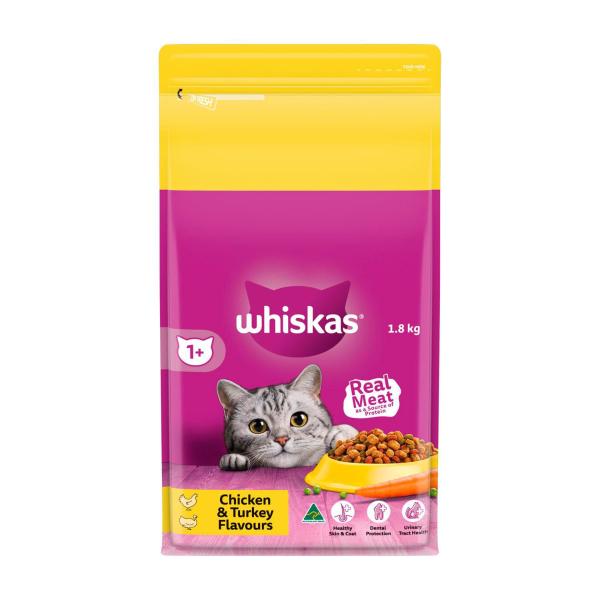 Adult 1+ Years Dry Cat Food Chicken & Turkey Flavour