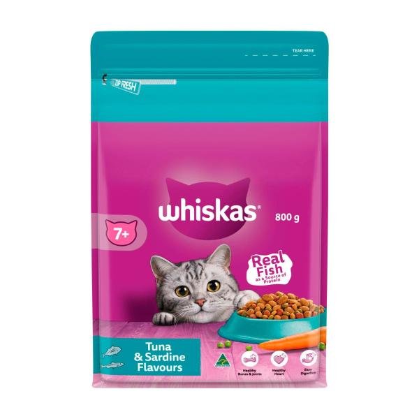 Senior 7+ Years Dry Cat Food Tuna & Sardine Flavours