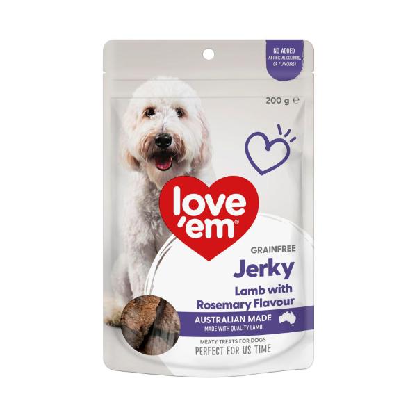 Grain Free Dog Treats Lamb Jerky With Rosemary Flavour