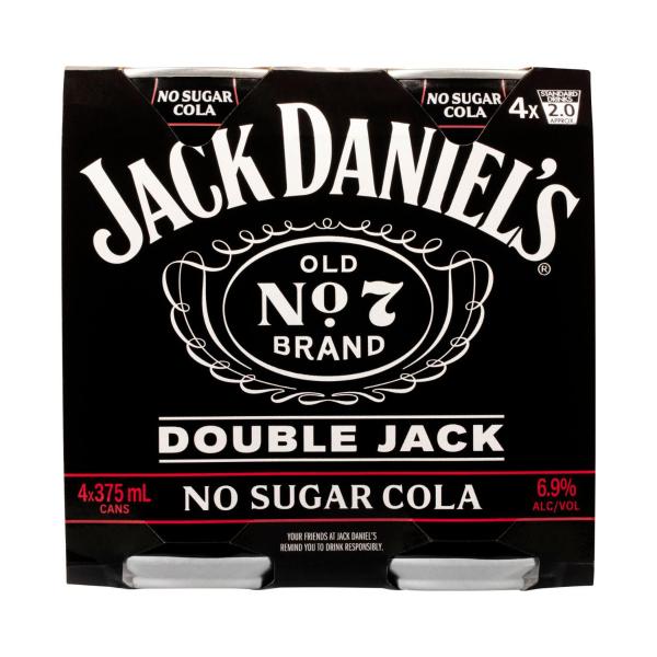 Double Jack & No Sugar Cans 375ml (4pk)