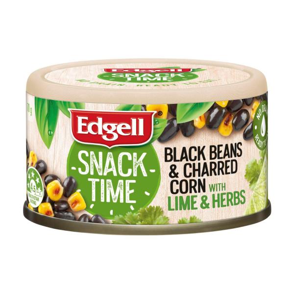 Snack Time Chargrilled Corn- Black Beans With Lime & Herbs