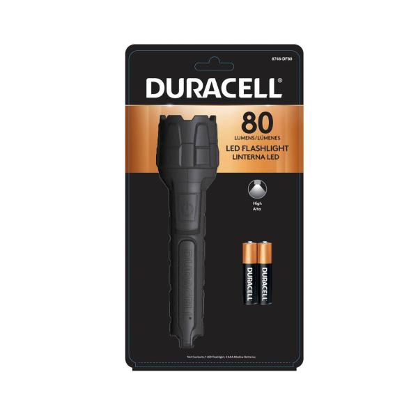 80 Lumen Rubber Flashlight 2 AAA