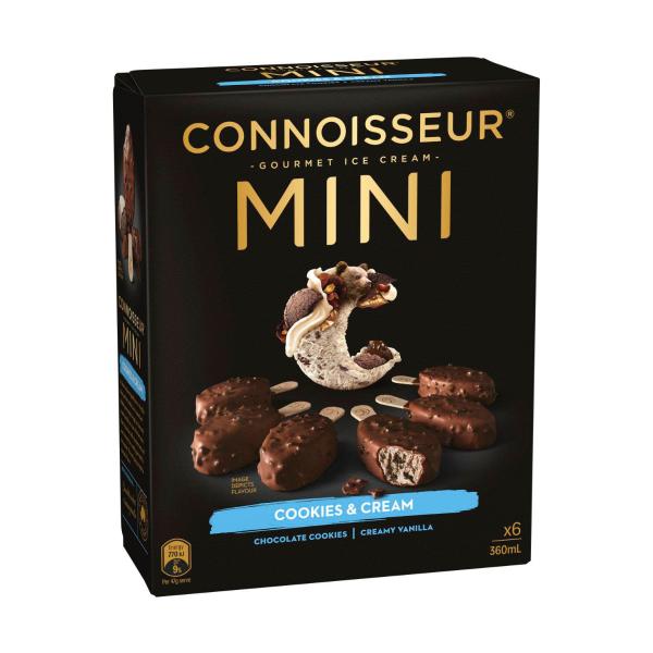 Mini Cookies & Cream Ice Cream Sticks 6 Pack
