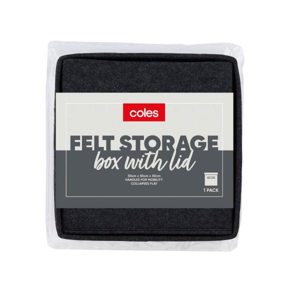 Felt Storage Box With Lid