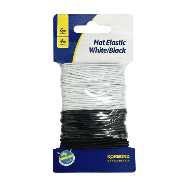 Hat Elastic White/black