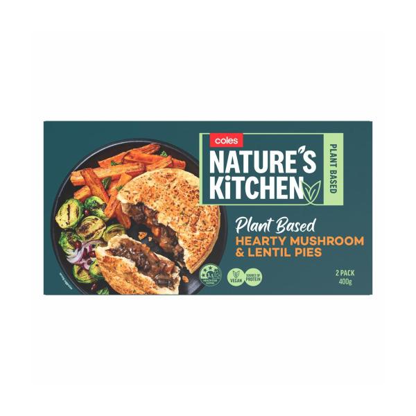 Hearty Mushroom And Lentil Pies 2 Pack