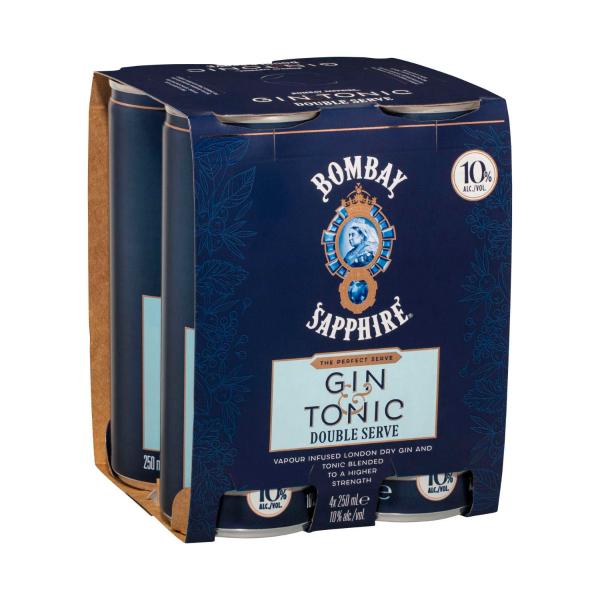 Gin & Tonic Double Serve 10% Can 250ml