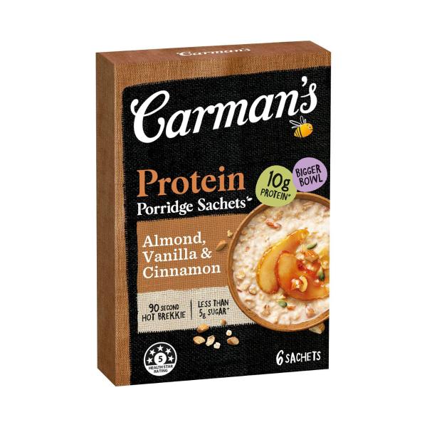 Porridge Sachets Protein Rich Almond Vanilla & Cinnamon 6 Pack