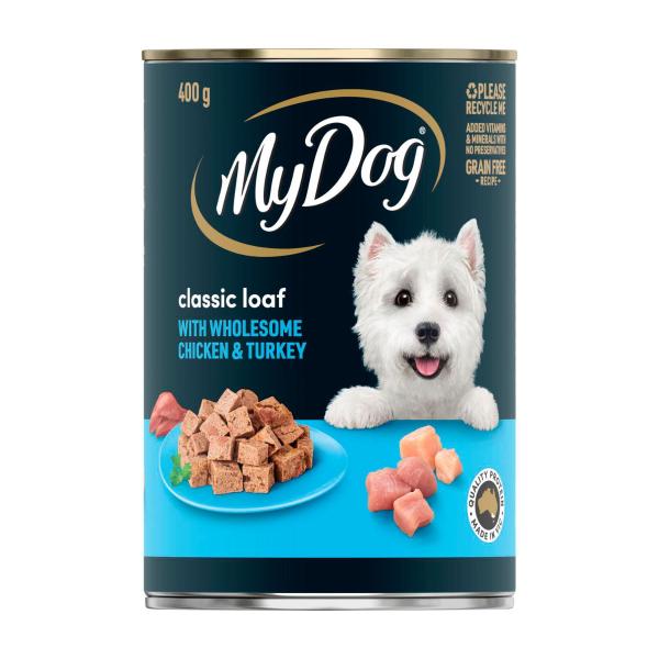 Adult Wet Dog Food Classic Loaf With Wholesome Chicken & Turkey 400g Can