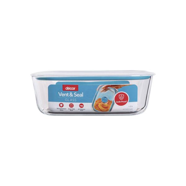 Vent & Seal Glass Leak Proof Container