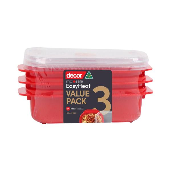 Microsafe Easy Heat Containers 900ml
