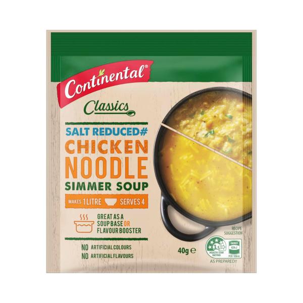 Chicken Noodle Salt Reduced Soup Serves 4