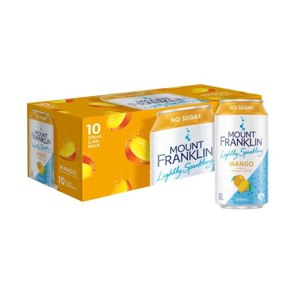 Lightly Sparkling Water Mango Multipack Cans 375ml