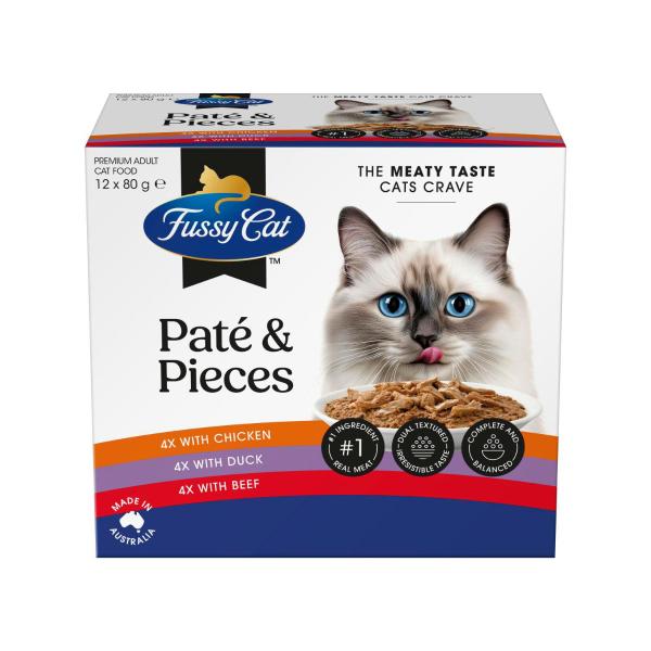 Grain Free Twice as Tasty Adult Wet Cat Food Pate & Pieces 12x80gm