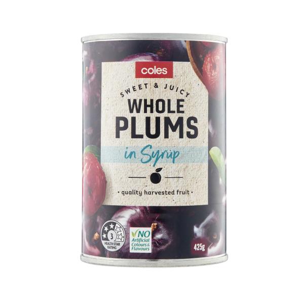 Whole Purple Plums In Syrup