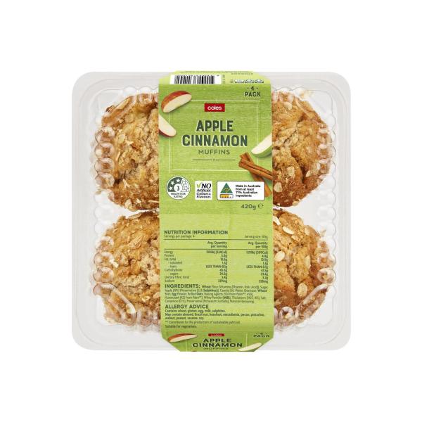 Apple & Cinnamon Muffins 4 Pack