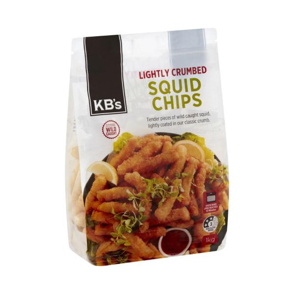 Tender Squid Chips Lightly Crumbed